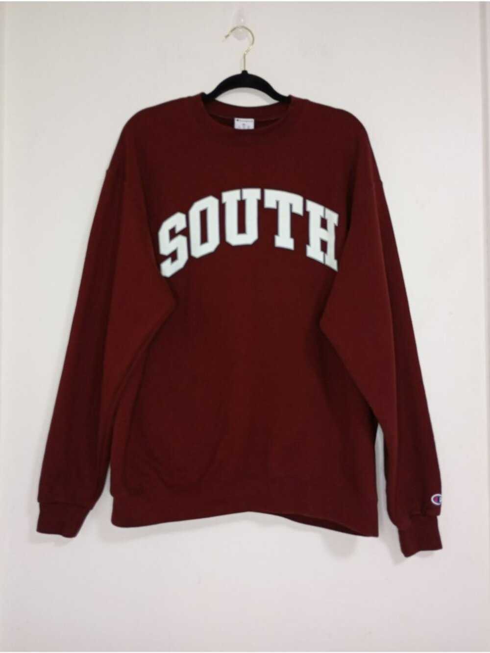 Champion Maroon "South" Crewneck Sweatshirt XL 50/50 Cotton Blend Unisex